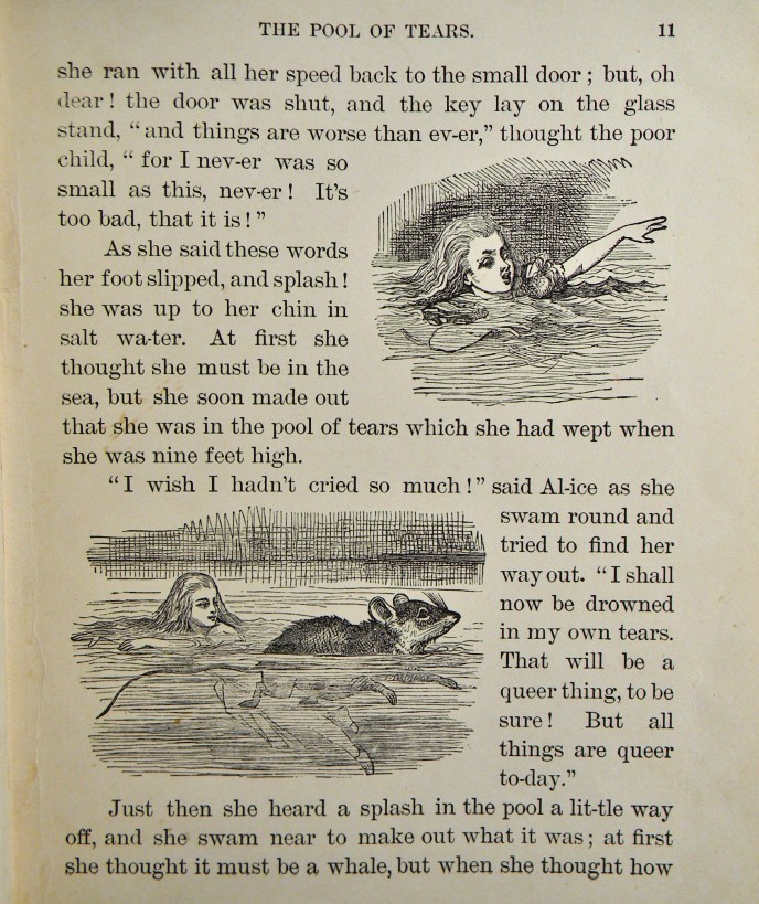 RARE Alice in Wonderland FIRST EDITION Lewis Carroll TENNIEL ILLUSTRATED Antique