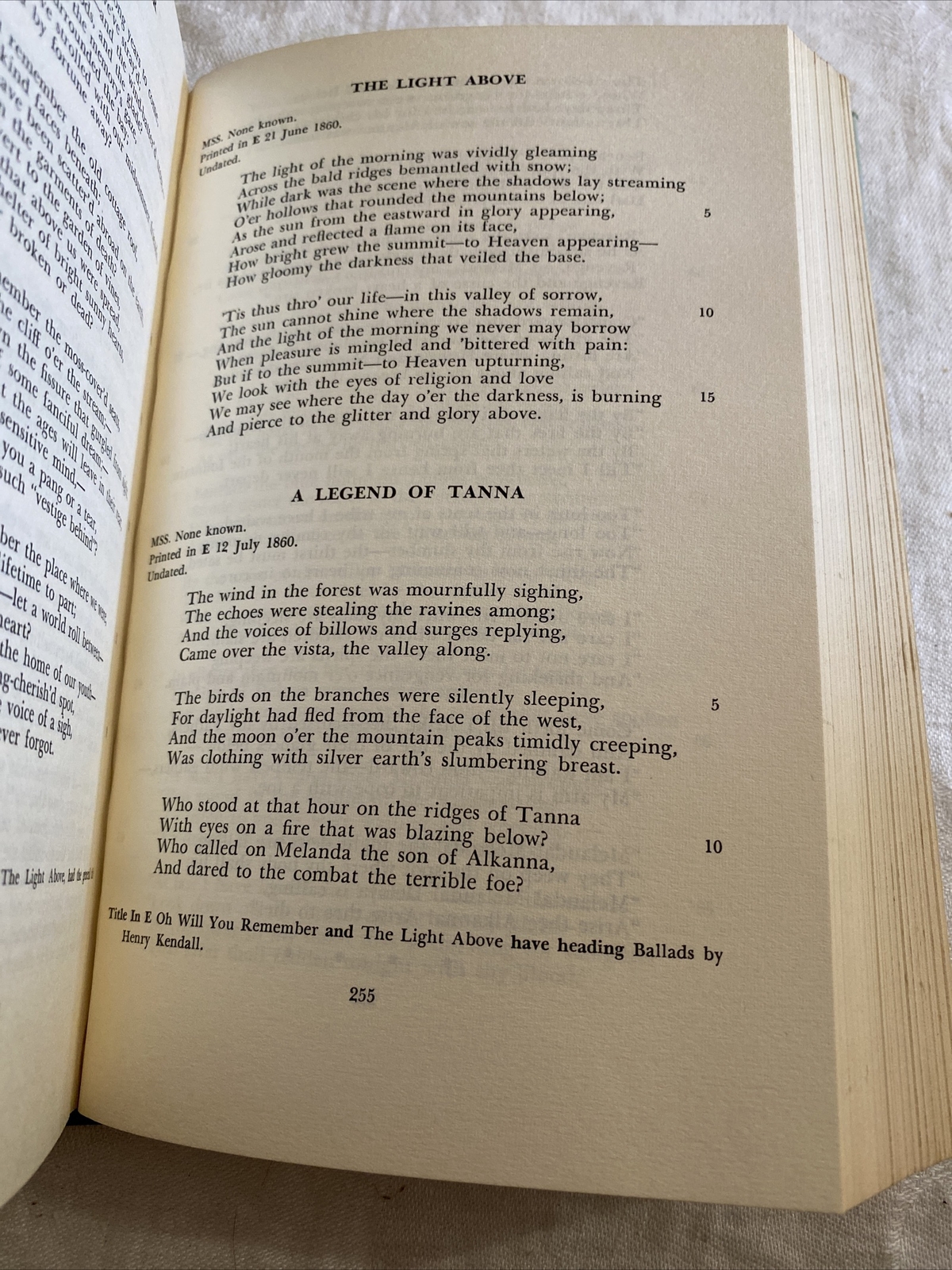The Poetical Works Of Henry Kendall 1966 Hardcover 1st Edition Rare
