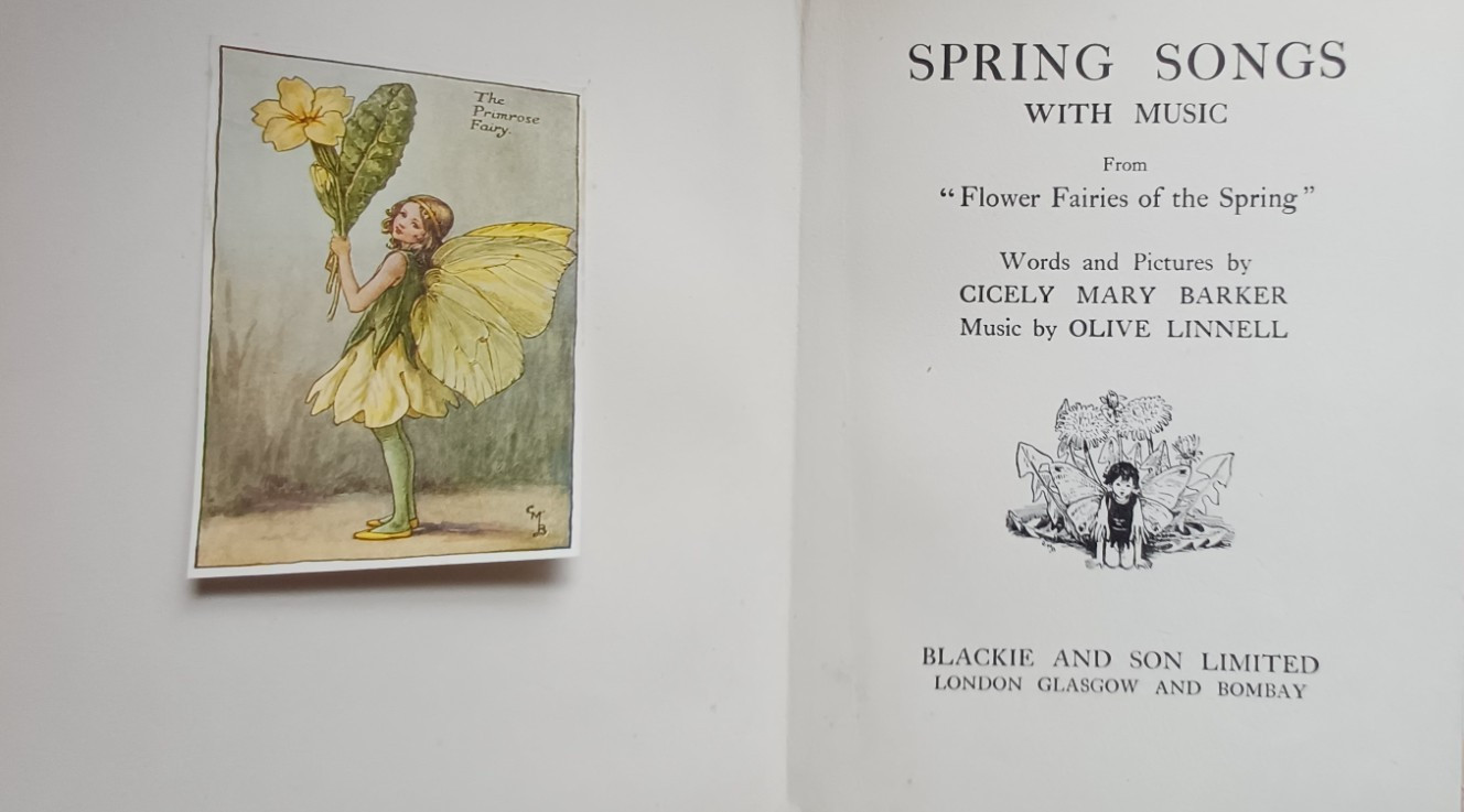 1st ed C1924 Cicely Mary Barker Flower fairies of the Spring music Tipped In