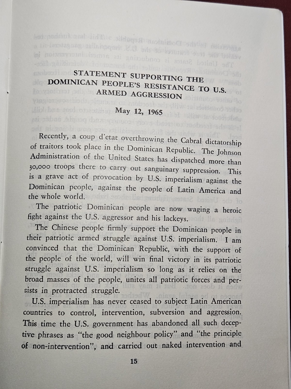 Three (3) Books By MAO TSE-TUNG Printed In 1960s Supporting Civil Rights In USA