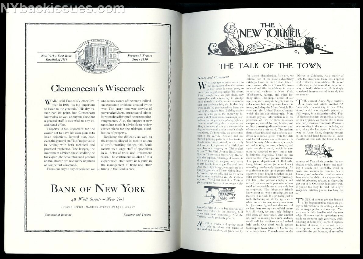 New Yorker magazine July 11 1942 Victoria Lincoln Charles Addams Arthur Kober NM