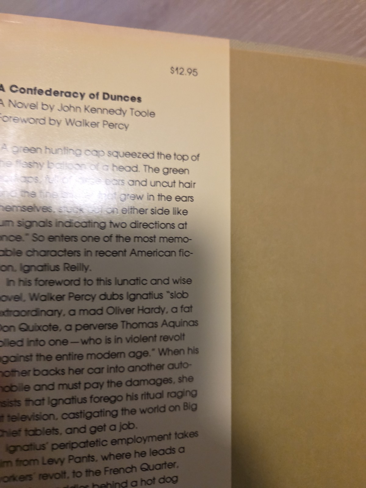 1980 Toole A CONFEDERACY OF DUNCES 1st Edition 2nd Printing HC/DJ Rare Book