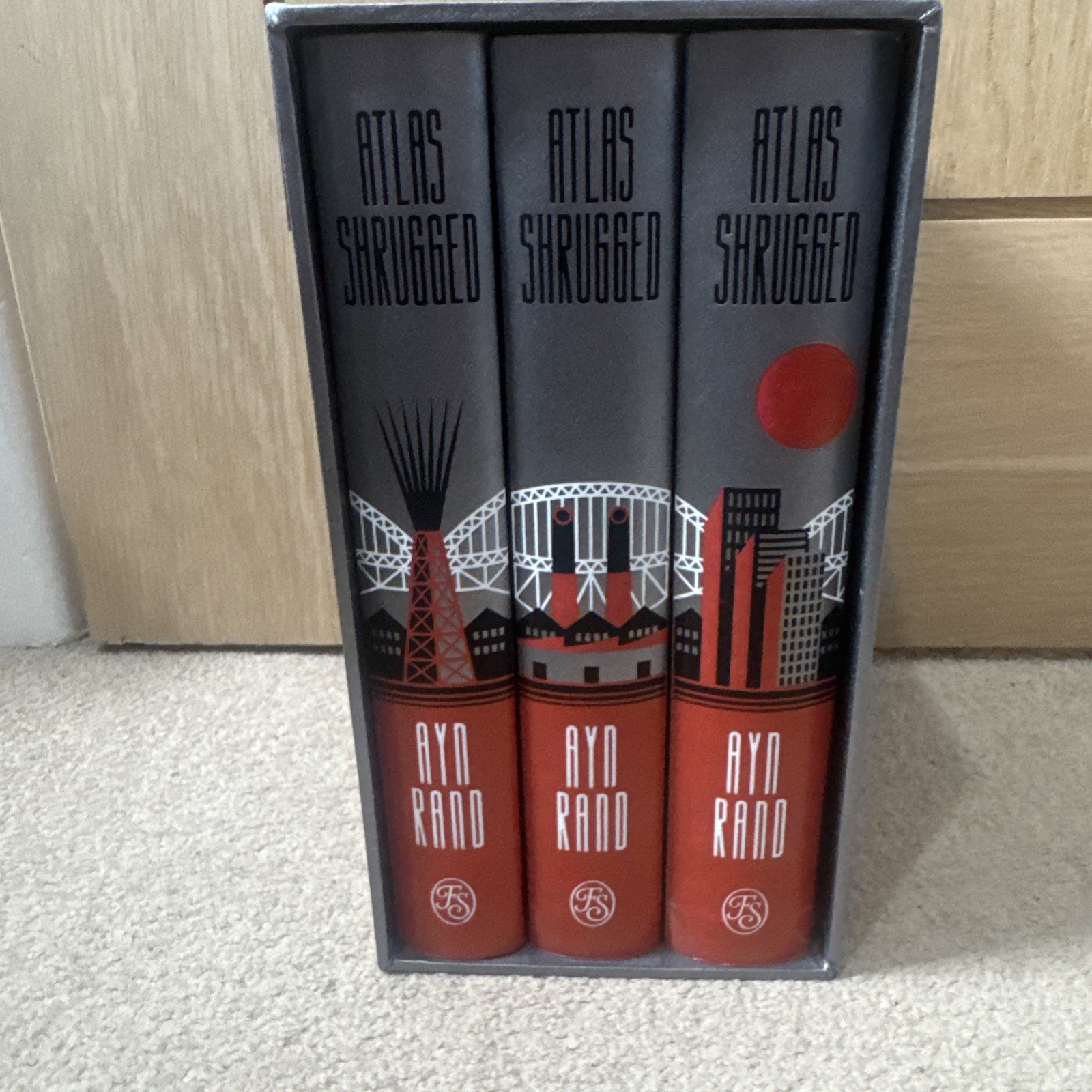 Atlas Shrugged by Ayn Rand & Wilkie Collins Boxset- Folio Society – 1st Printing