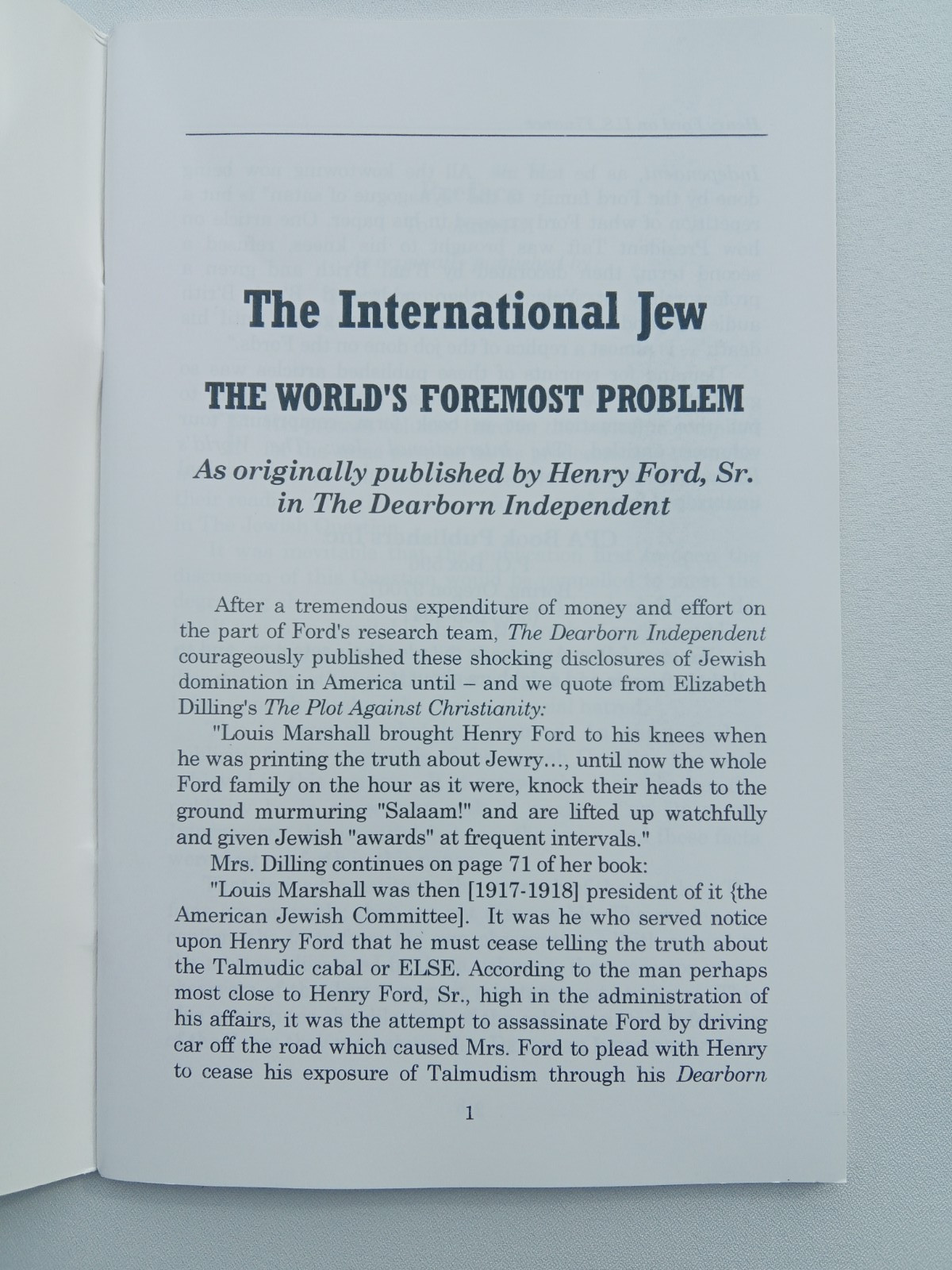 Henry Ford on United States Finance by Henry Ford SB