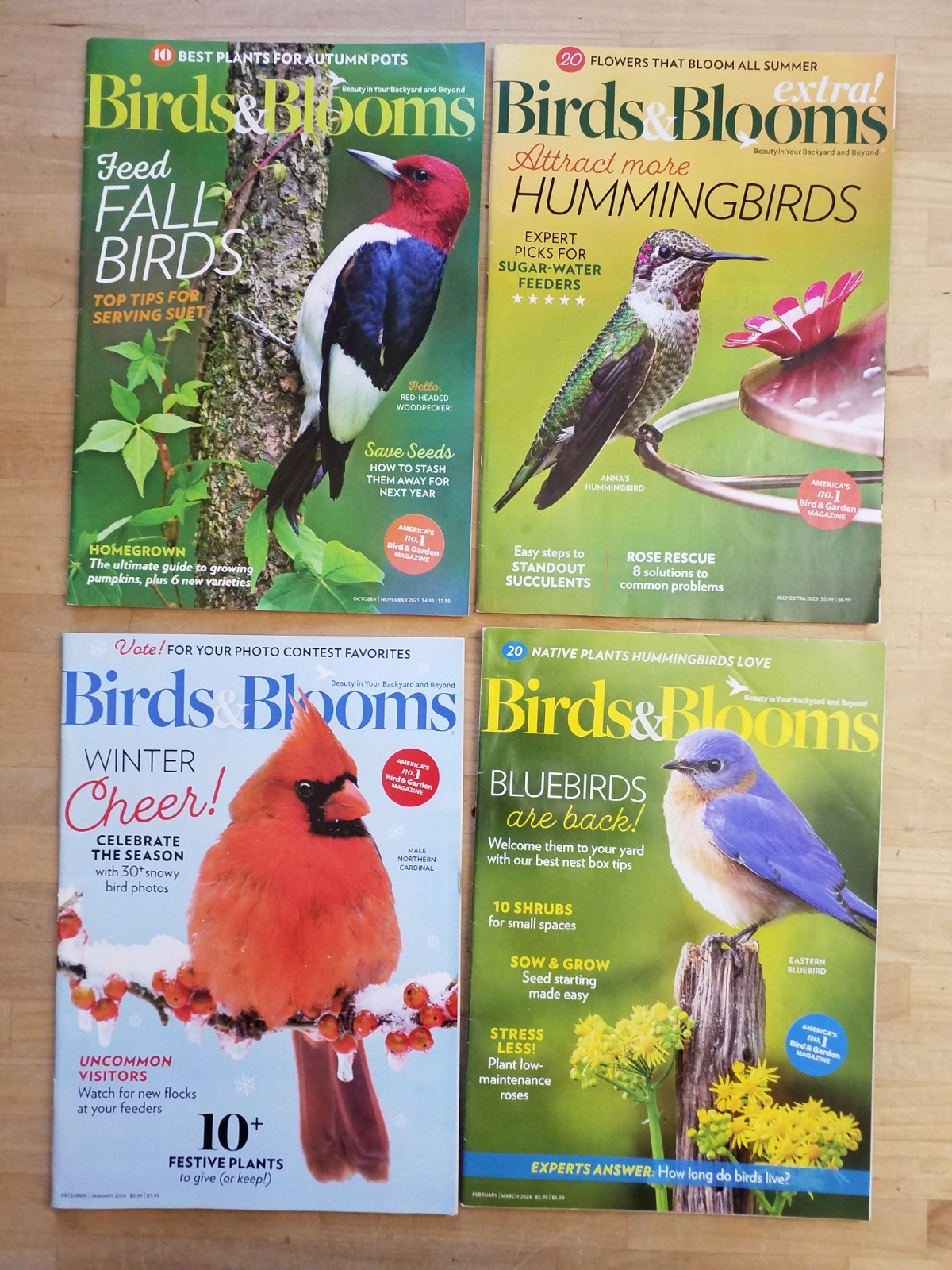 Birds & Blooms Magazine Lot of 25 2018-2024 Mixed Bundle GREAT