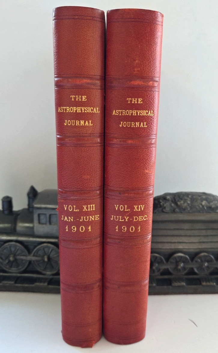 The Astrophysical Journal 1901 Complete Vols 13 & 14 Leather Chicago Press Rare