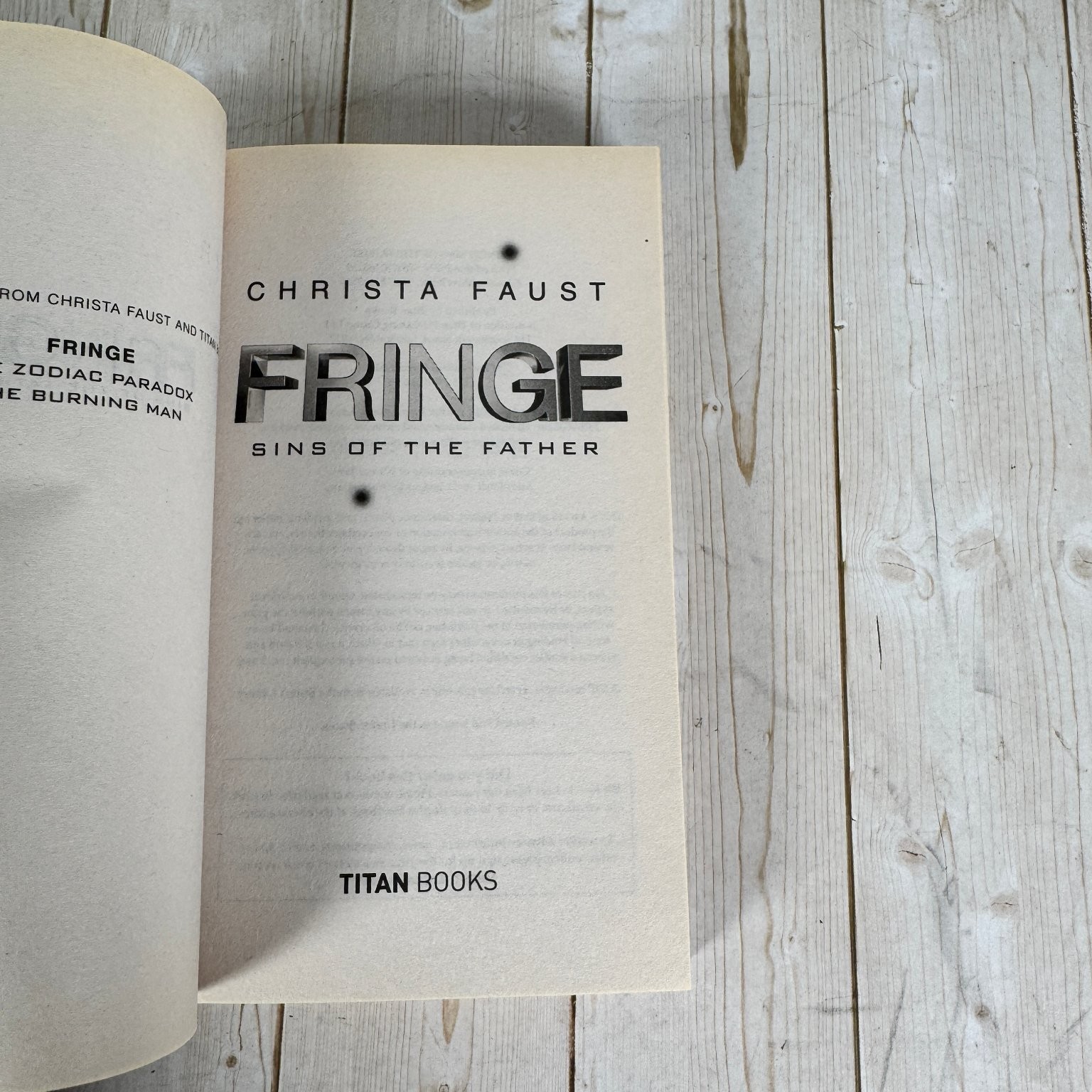 Fringe Books 1-3 Complete Set Christa Faust First Editions Sci-Fi TV Tie-In