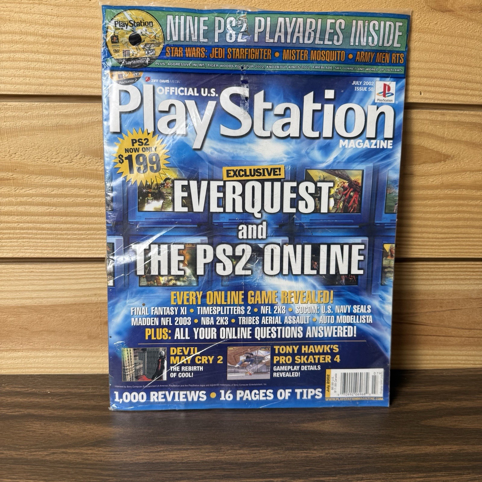 SEALED Official Playstation Magazine Jul 2002 Issue #58 w/ Demo Disc