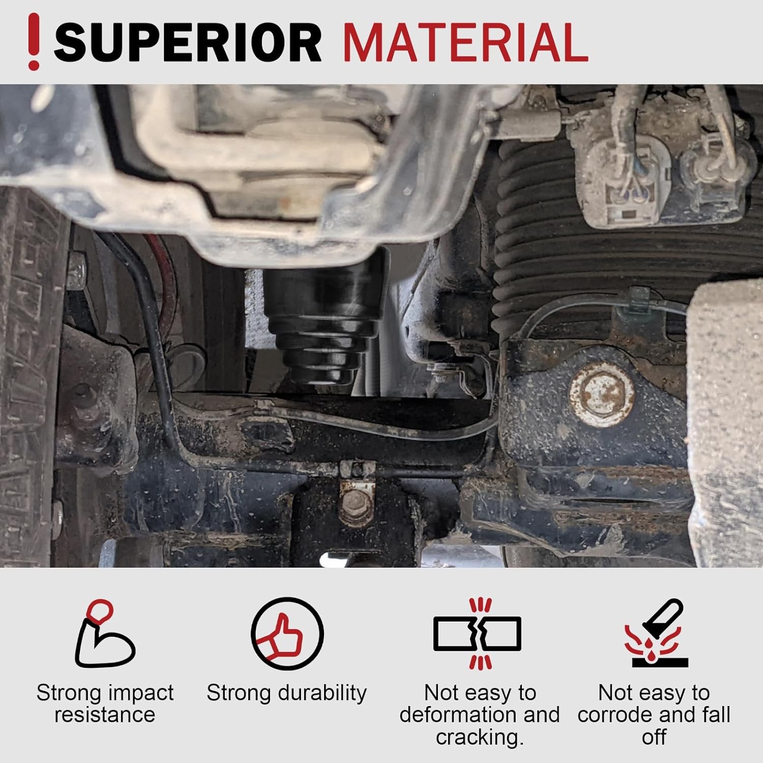 Suspension Bump Stop 9.9101G Black Universal Bump Stops Kit for Cars, Trucks and