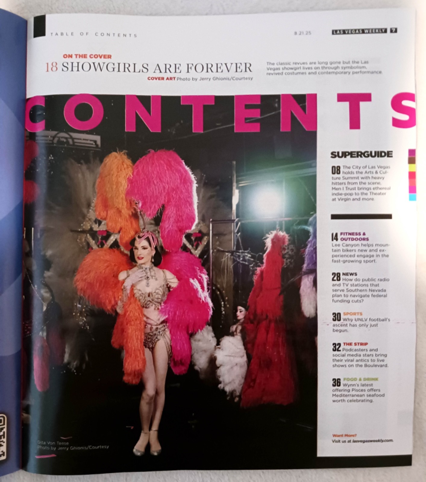 Las Vegas Weekly Magazine Dita Von Teese August 21-27 2025