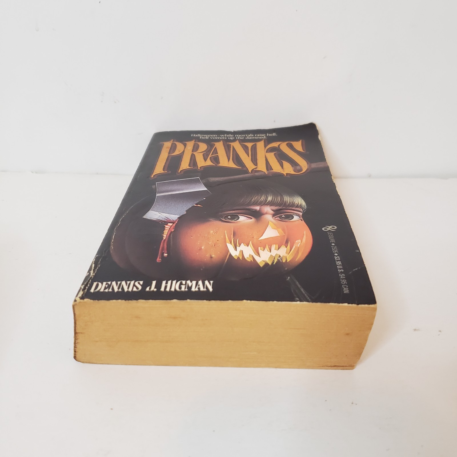 Pranks Paperback Book Dennis J. Higman Leisure Horror Vintage Halloween