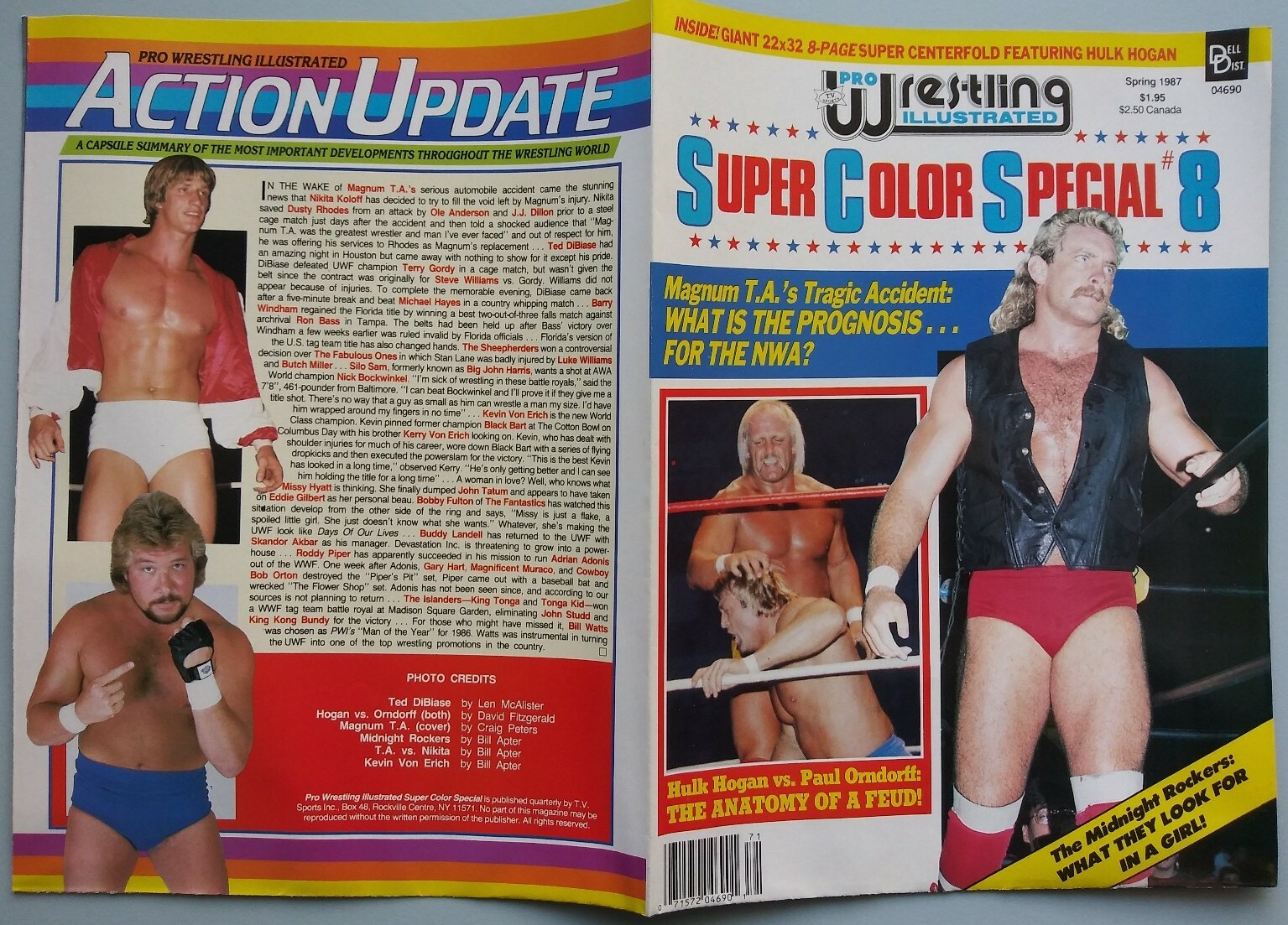 Pro Wrestling Illustrated Super Color #8 22×32 Hulk Hogan Paul Orndorff Poster