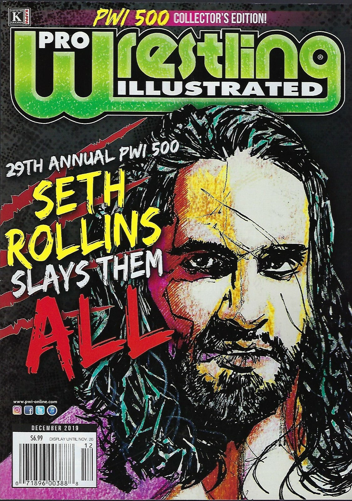 PRO Wrestling Illustrated December 2019 Seth Rollins