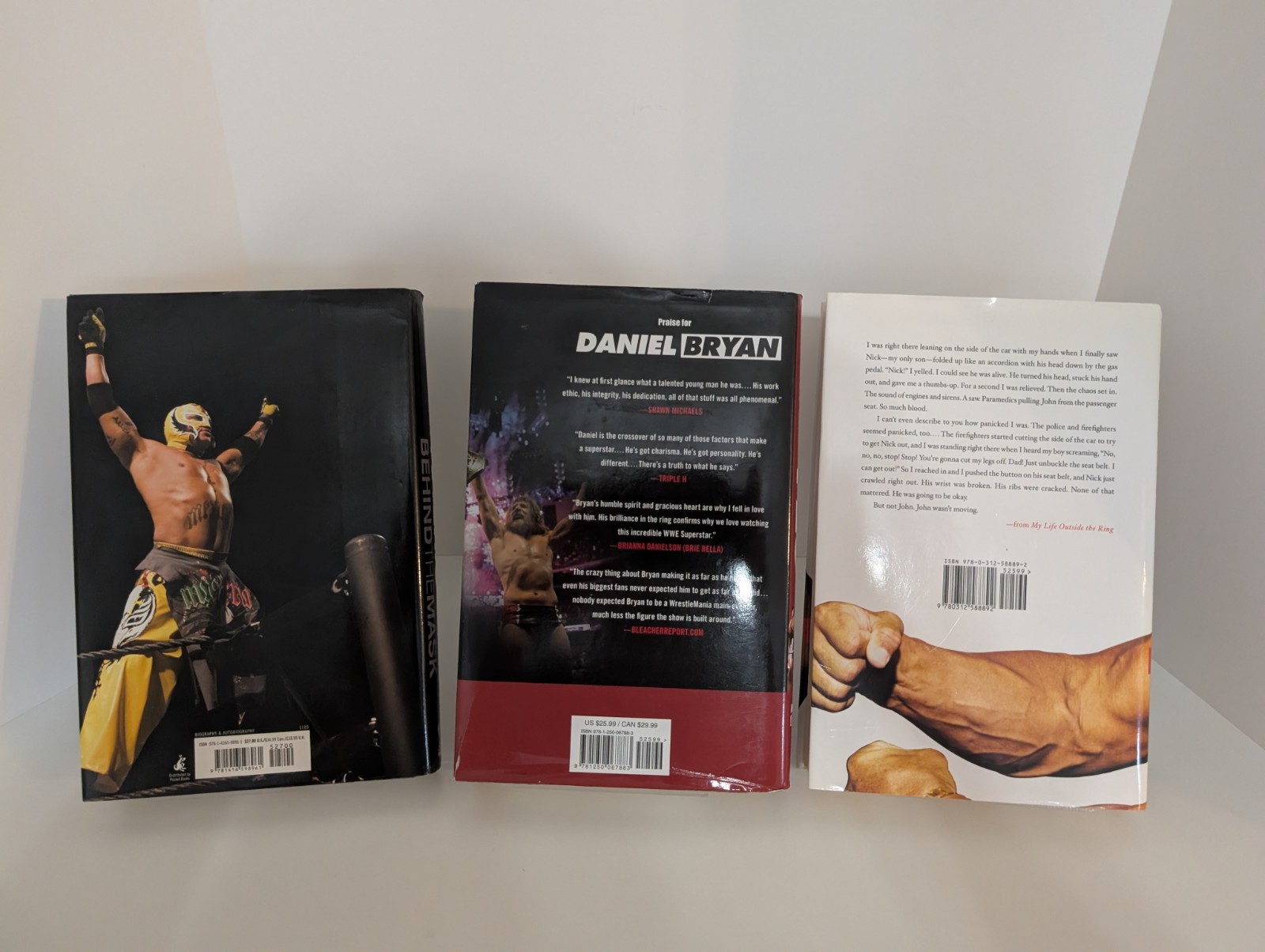 WWE Wrestling Autobiography HC Lot Hulk Hogan Daniel Bryan Rey Mysterio Memoirs