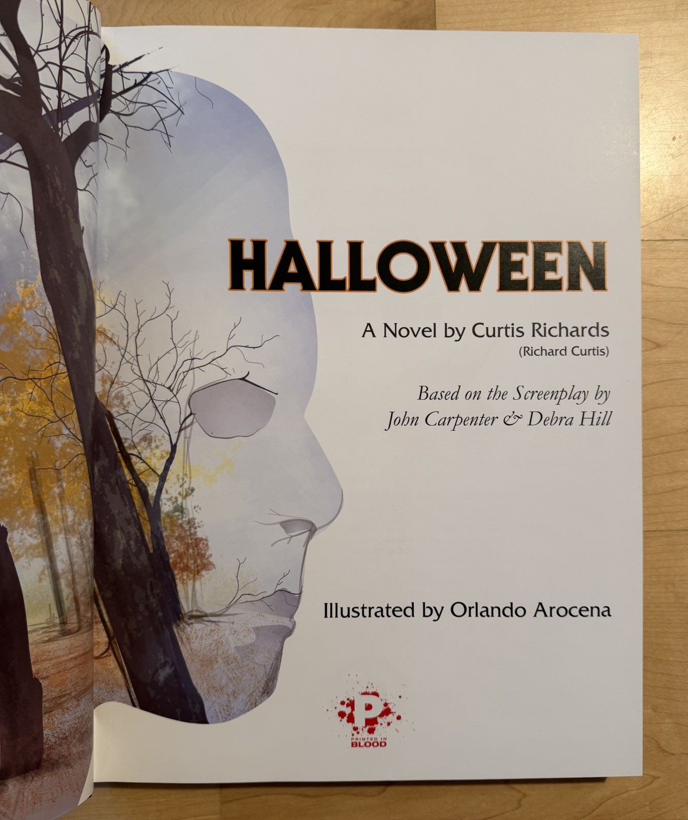 HALLOWEEN ILLUSTRATED Curtis Richards 2023 HC Printed In Blood