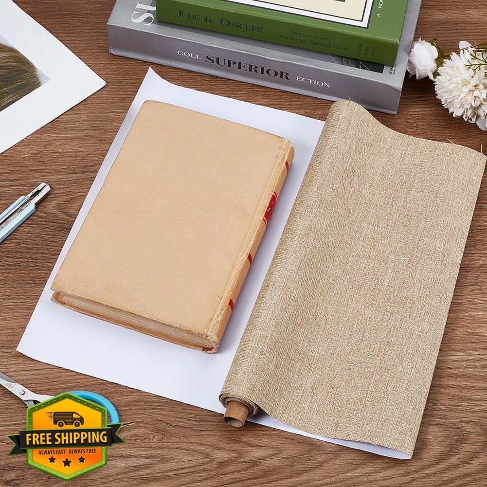 CRASPIRE tan book binding cloth linen polyester